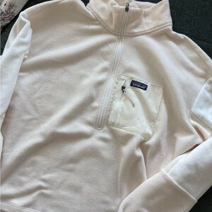 Patagonia Cream Fleece Quarter Zip